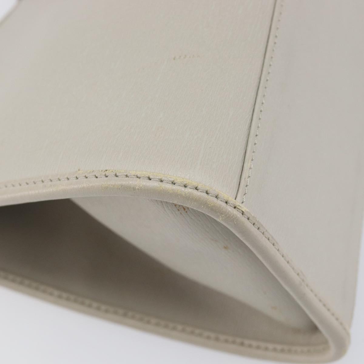 GUCCI Jackie Hand Bag Leather Beige Gold 002 1067 Auth ka6348