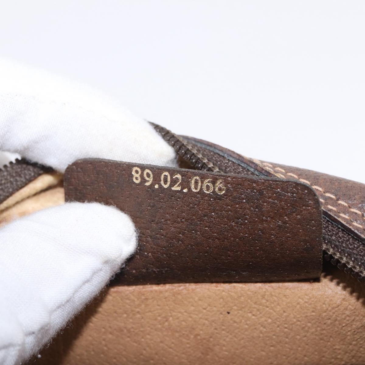 GUCCI GG Supreme Web Sherry Line Bag PVC Beige Gold 89 02 066 Auth ka6349