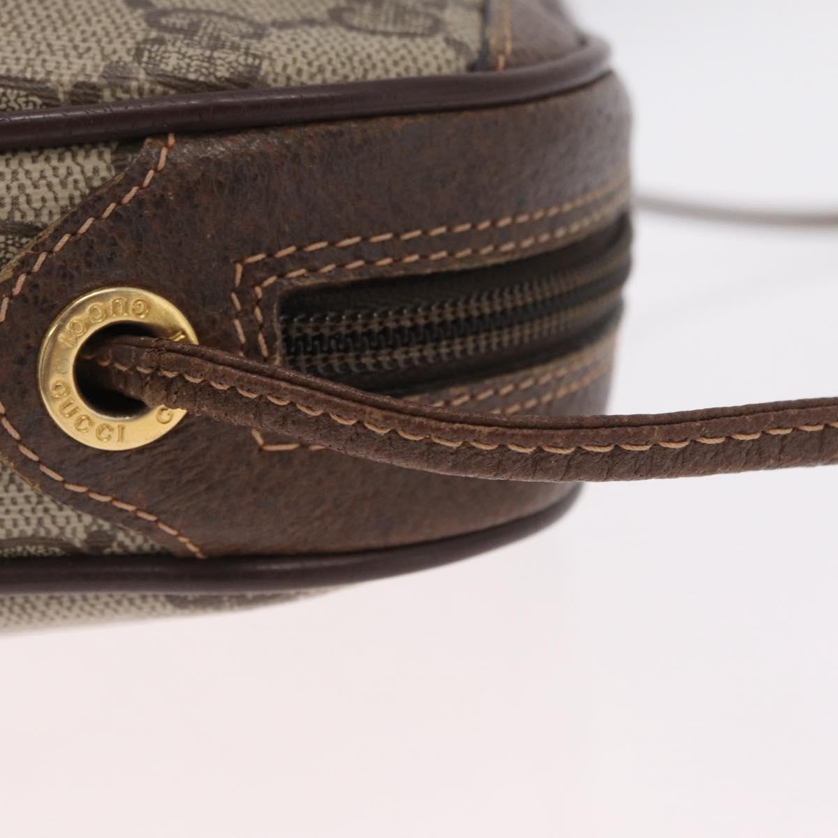 GUCCI GG Supreme Web Sherry Line Bag PVC Beige Gold 89 02 066 Auth ka6349