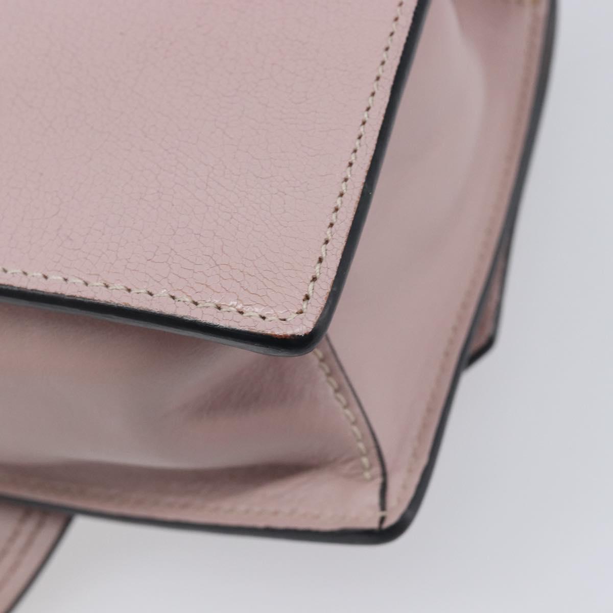Miu Miu Madras Bijoux Shoulder Bag Leather Pink Gold Auth ka6350V