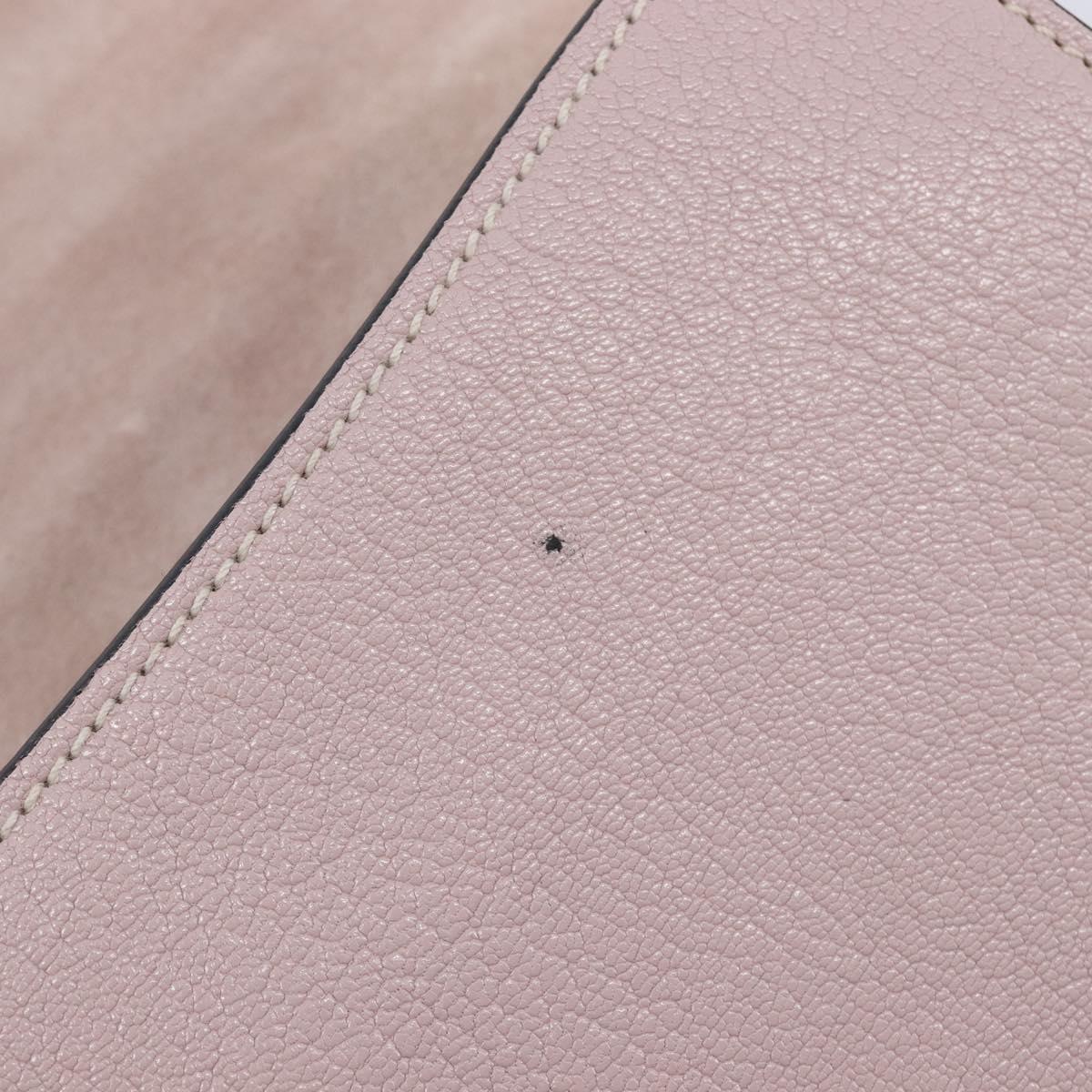 Miu Miu Madras Bijoux Shoulder Bag Leather Pink Gold Auth ka6350V