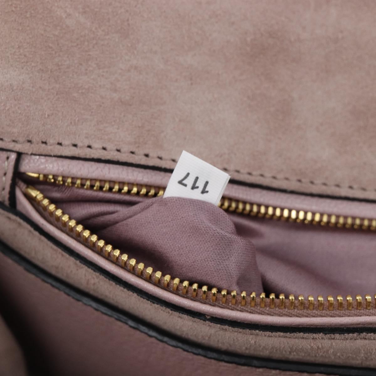 Miu Miu Madras Bijoux Shoulder Bag Leather Pink Gold Auth ka6350V