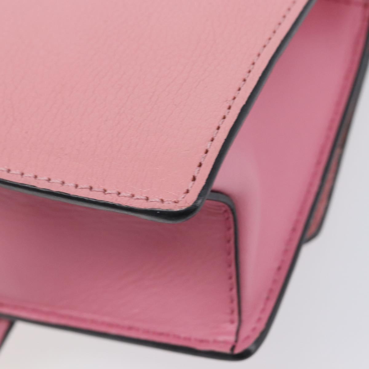 Miu Miu Madras Bijoux Shoulder Bag Leather Pink Gold Auth ka6353V