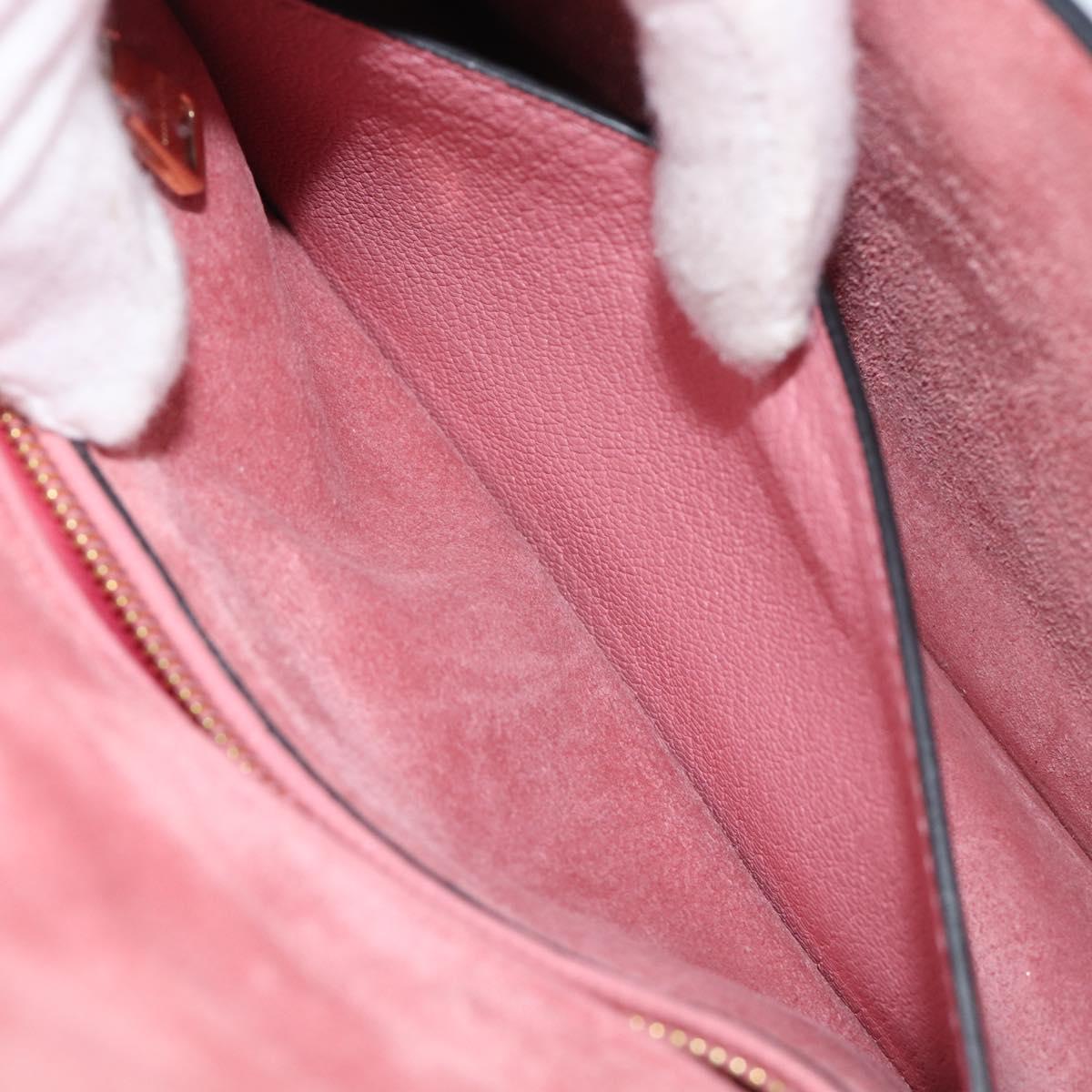 Miu Miu Madras Bijoux Shoulder Bag Leather Pink Gold Auth ka6353V