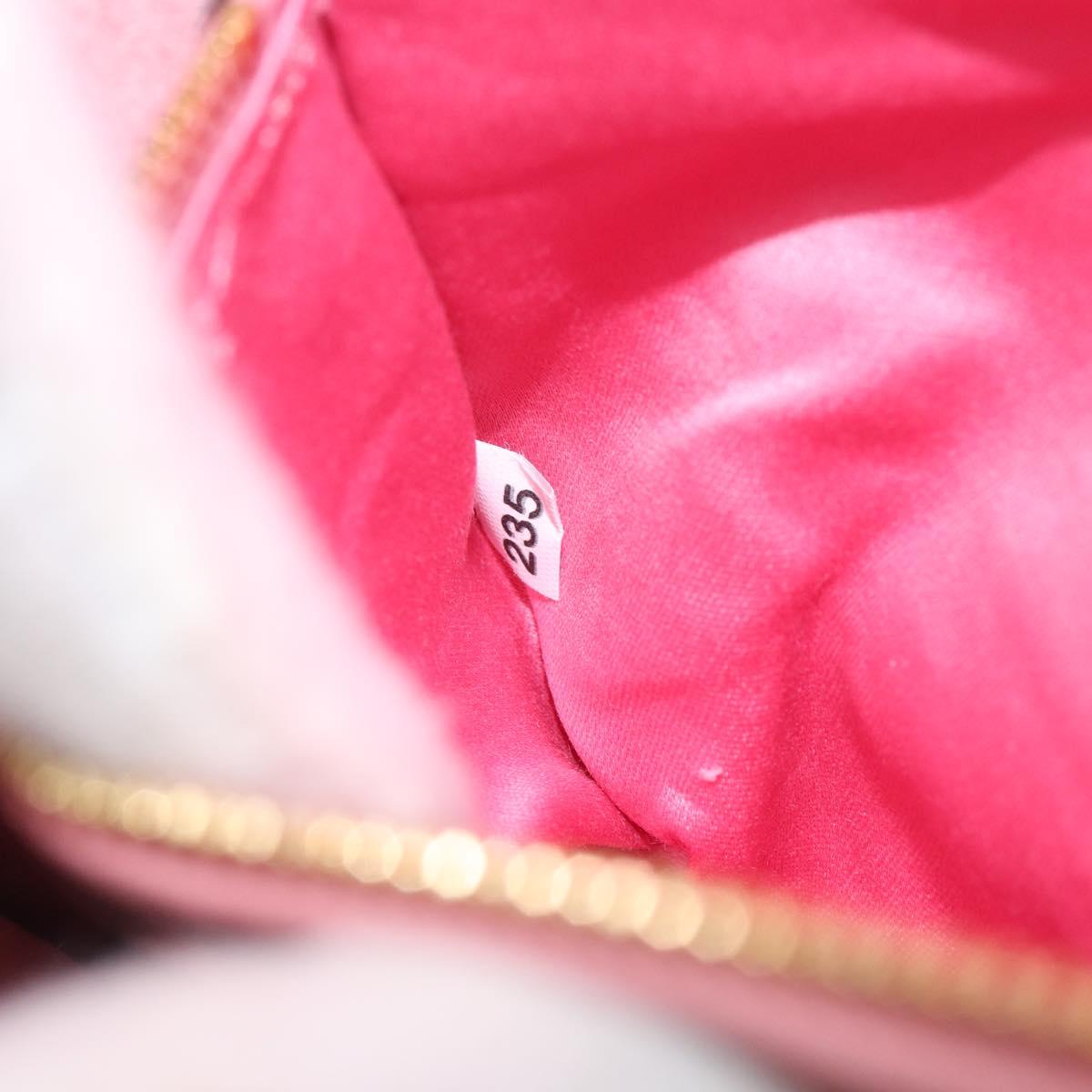 Miu Miu Madras Bijoux Shoulder Bag Leather Pink Gold Auth ka6353V