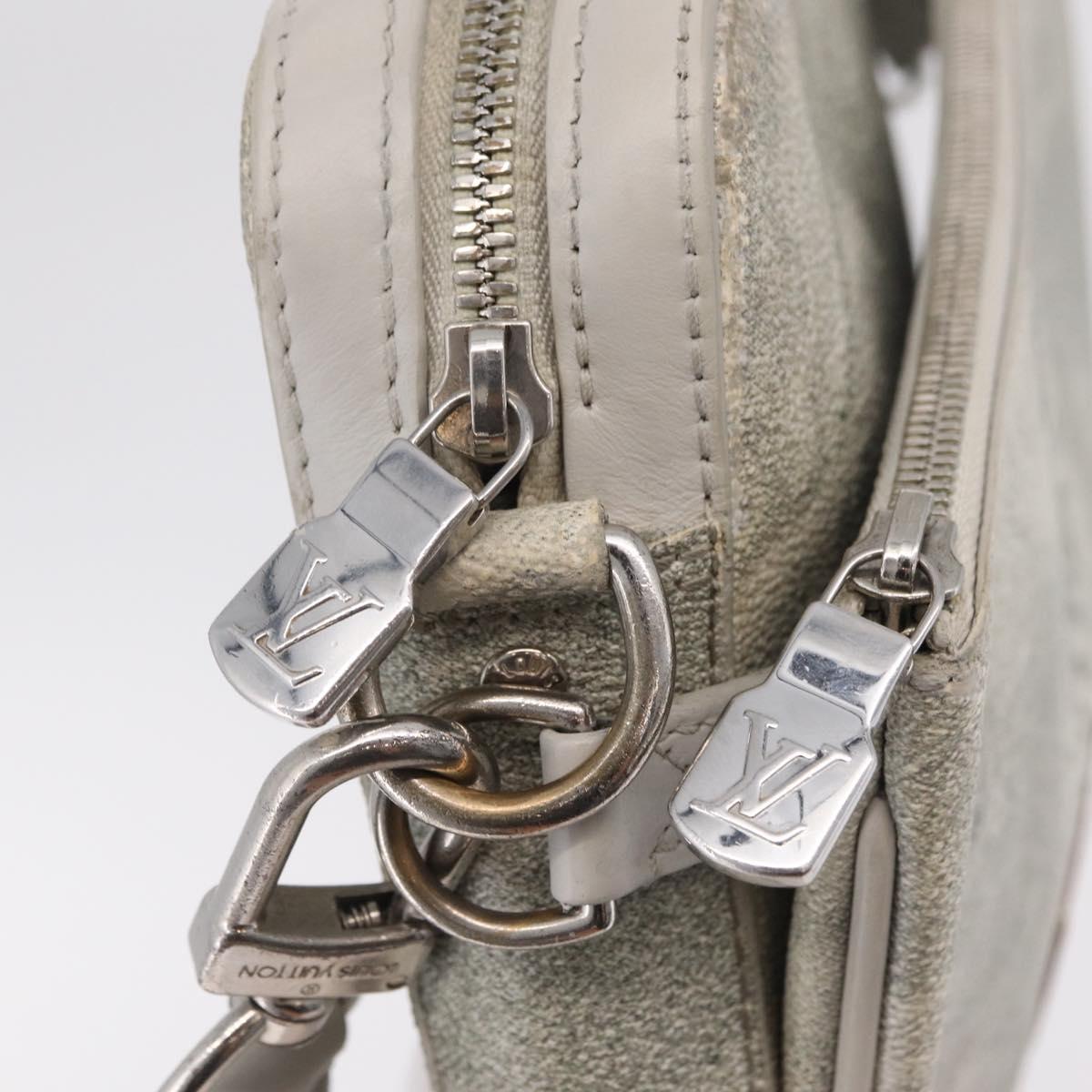 LOUIS VUITTON Damier Salt Trio Messenger Bag White N50068 LV Auth ka6360