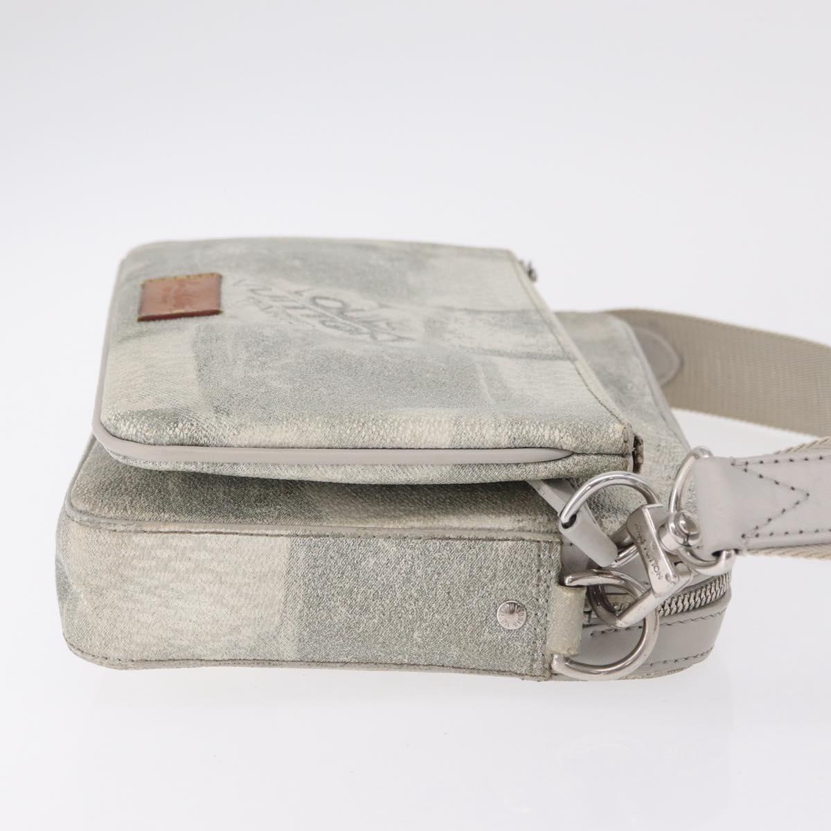 LOUIS VUITTON Damier Salt Trio Messenger Bag White N50068 LV Auth ka6360