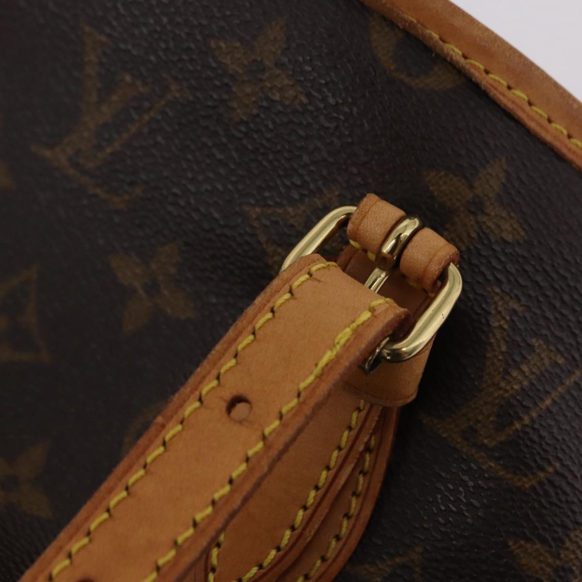 LOUIS VUITTON Monogram Bucket PM Shoulder Bag M42238 LV Auth ka6361