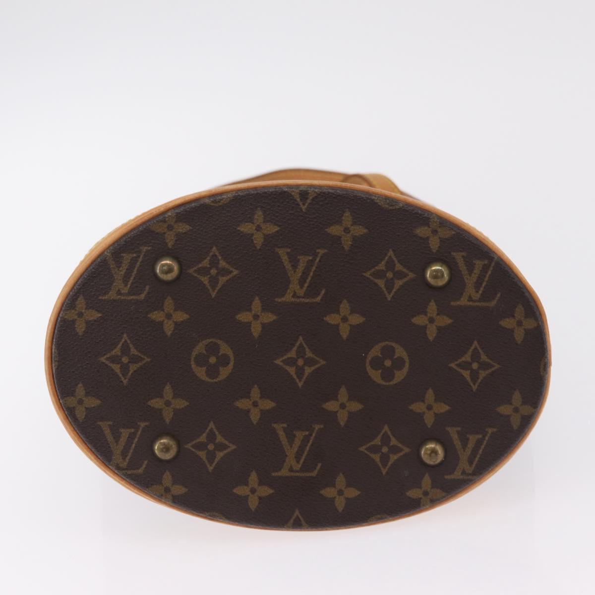 LOUIS VUITTON Monogram Bucket PM Shoulder Bag M42238 LV Auth ka6361