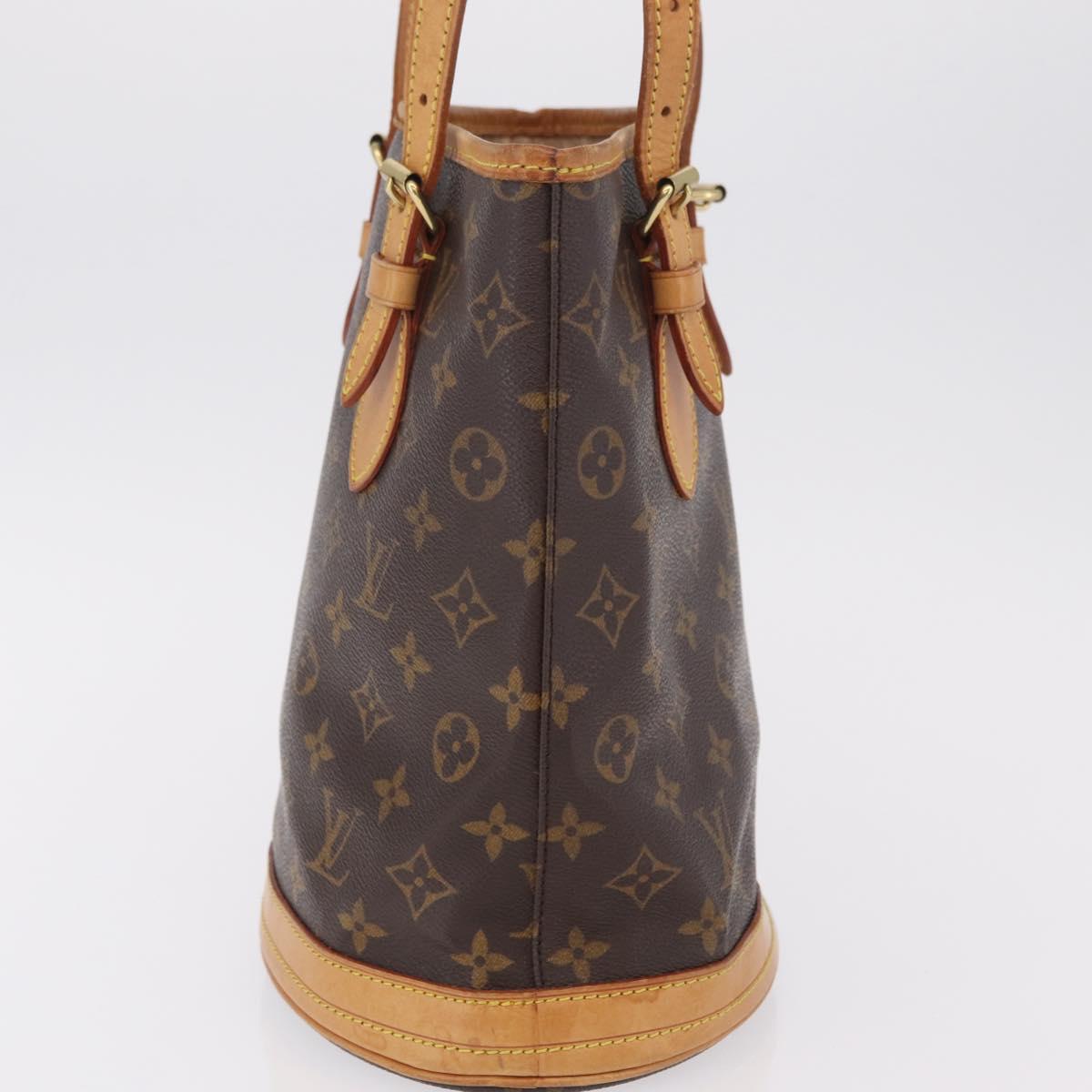 LOUIS VUITTON Monogram Bucket PM Shoulder Bag M42238 LV Auth ka6361