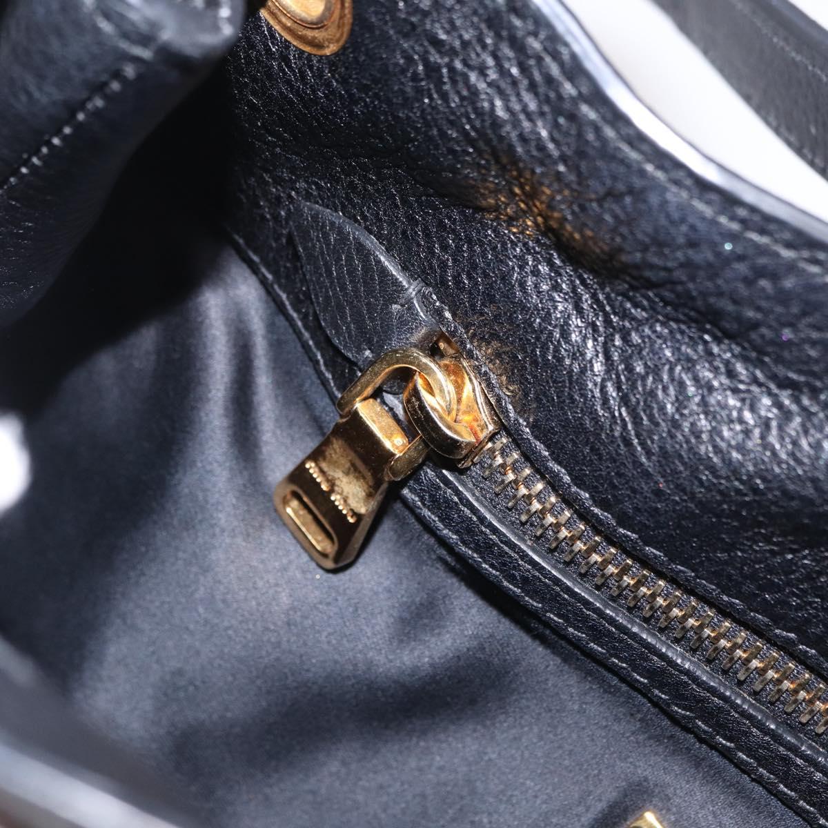 Miu Miu Shoulder Bag Leather Black Gold Auth ka6362