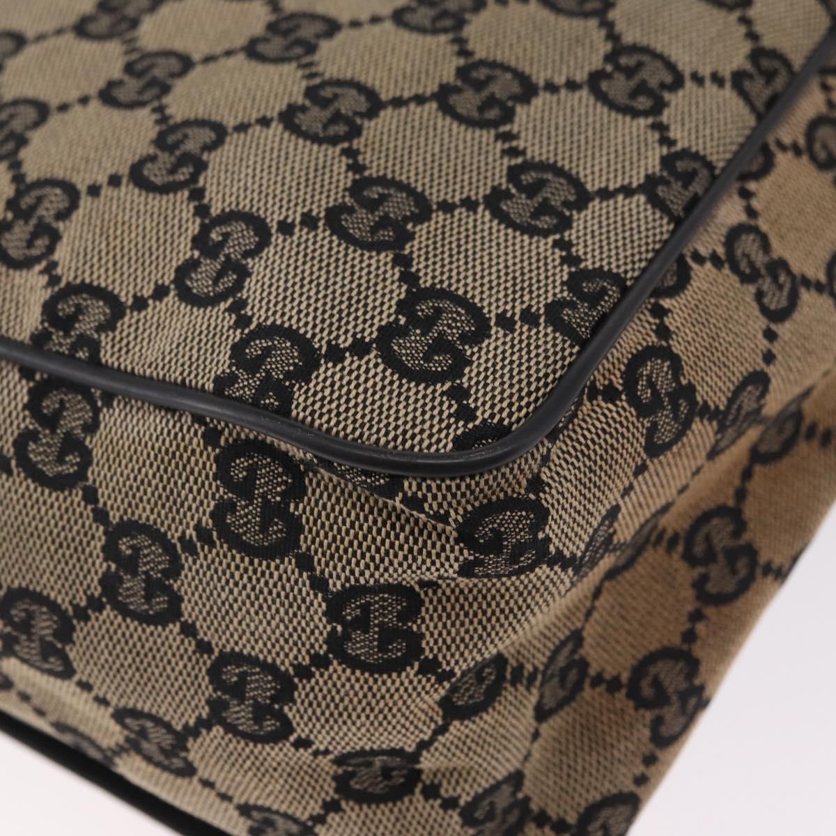 GUCCI GG Canvas Shoulder Bag Beige Gold 019 0375 Auth ka6364