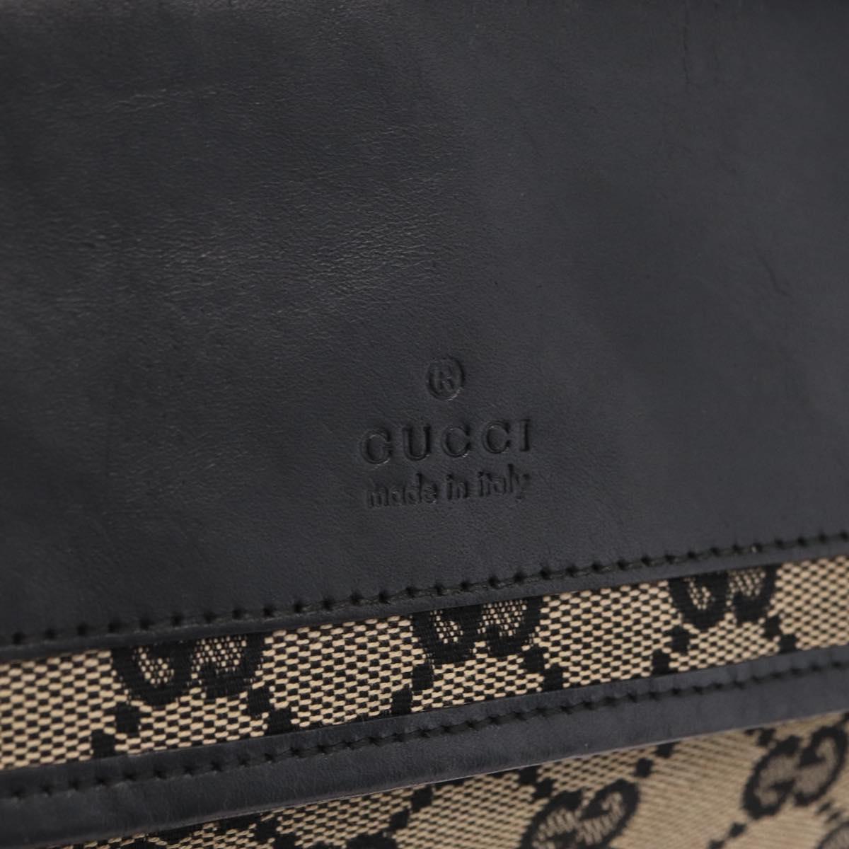 GUCCI GG Canvas Shoulder Bag Beige Gold 019 0375 Auth ka6364
