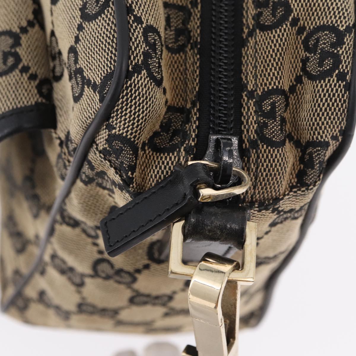 GUCCI GG Canvas Shoulder Bag Beige Gold 019 0375 Auth ka6364