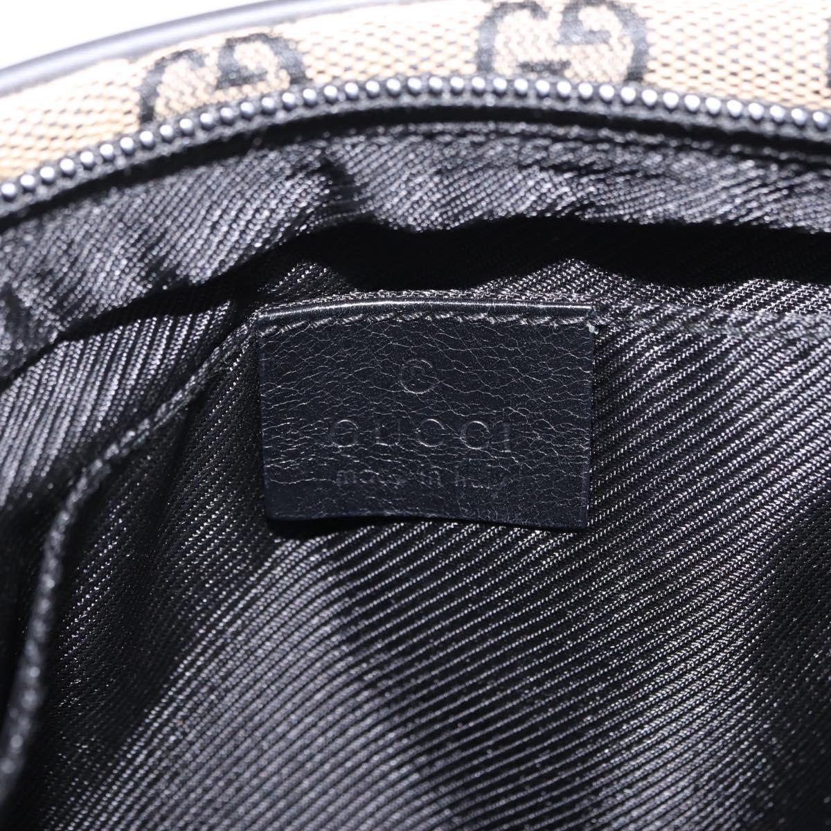 GUCCI GG Canvas Shoulder Bag Beige Gold 019 0375 Auth ka6364