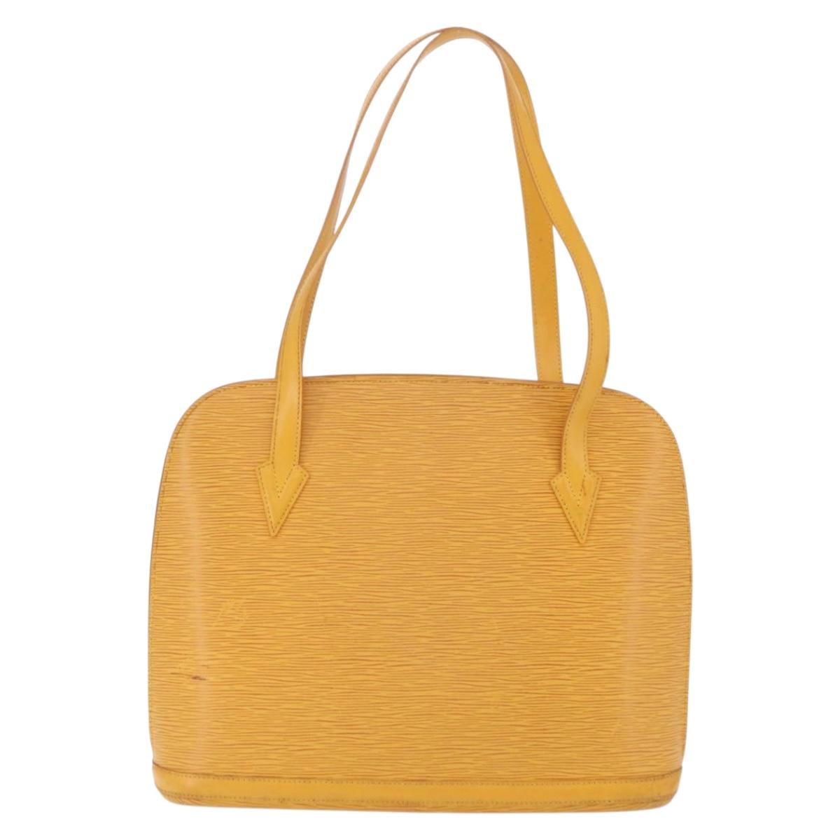 LOUIS VUITTON Epi Lussac Shoulder Bag Yellow M52289 LV Auth ka6366