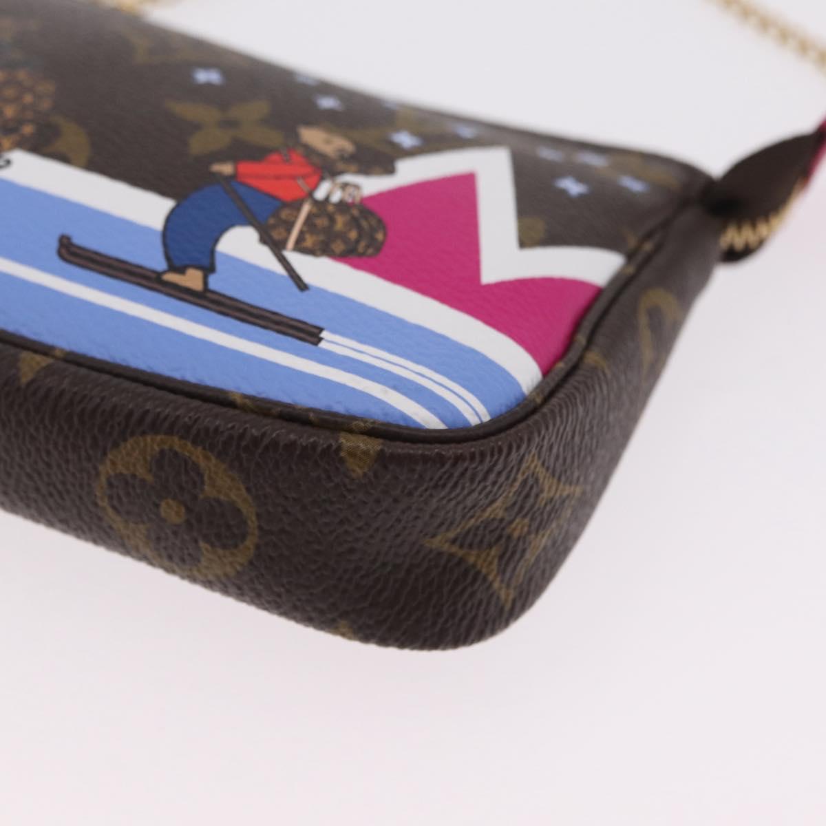 LOUIS VUITTON Ski Bear Mini Pochette Accessoires Pouch M67769 LV Auth ka6379M