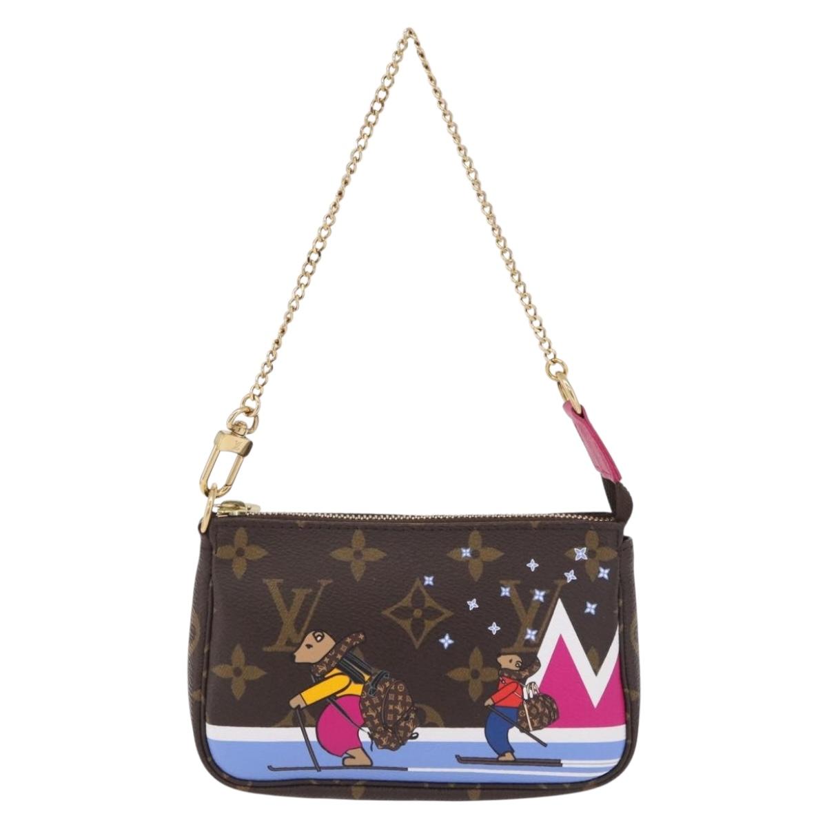 LOUIS VUITTON Ski Bear Mini Pochette Accessoires Pouch M67769 LV Auth ka6379M