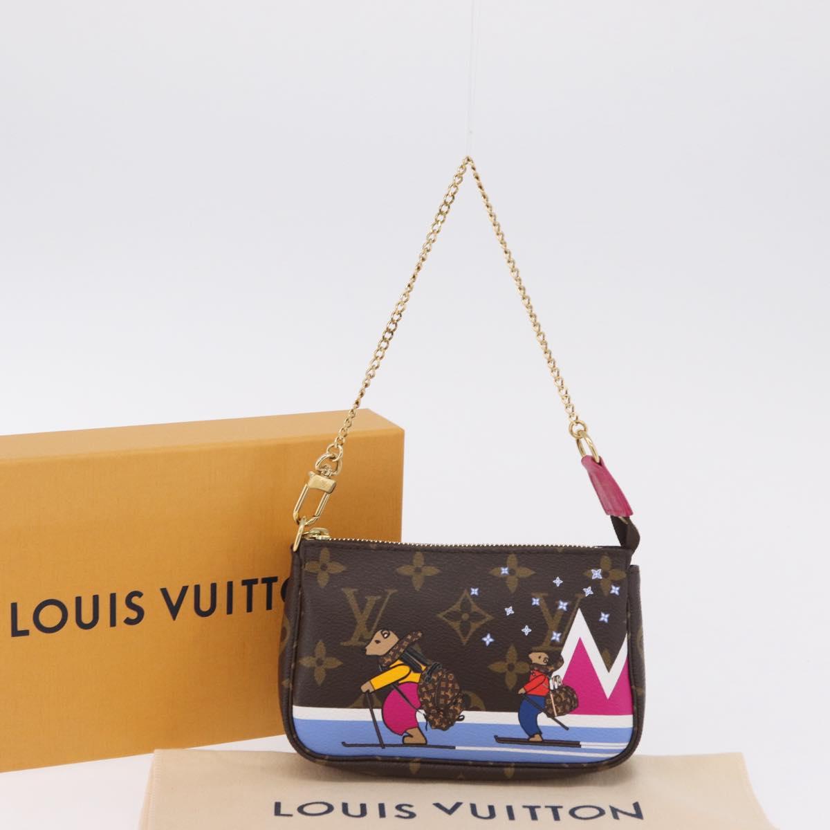 LOUIS VUITTON Ski Bear Mini Pochette Accessoires Pouch M67769 LV Auth ka6379M