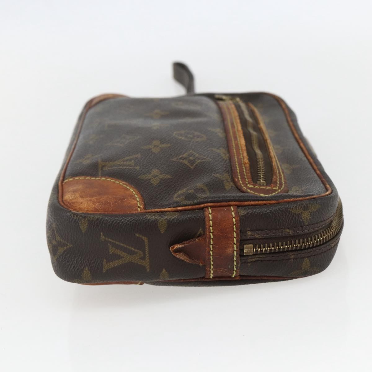 LOUIS VUITTON Monogram Clutch Bag 2 Set LV Auth ka638