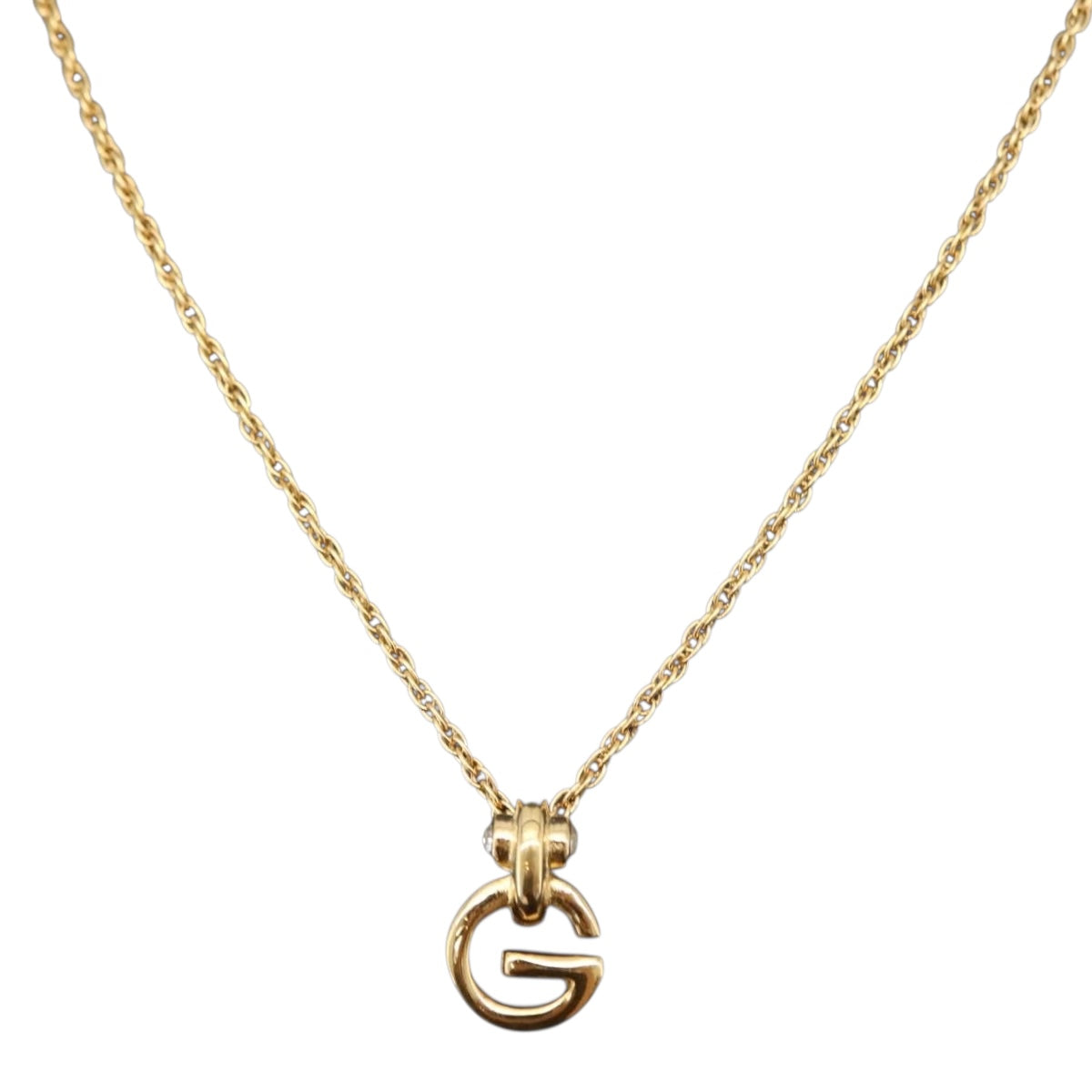 GIVENCHY Necklace Metal Gold Tone Auth ka6382