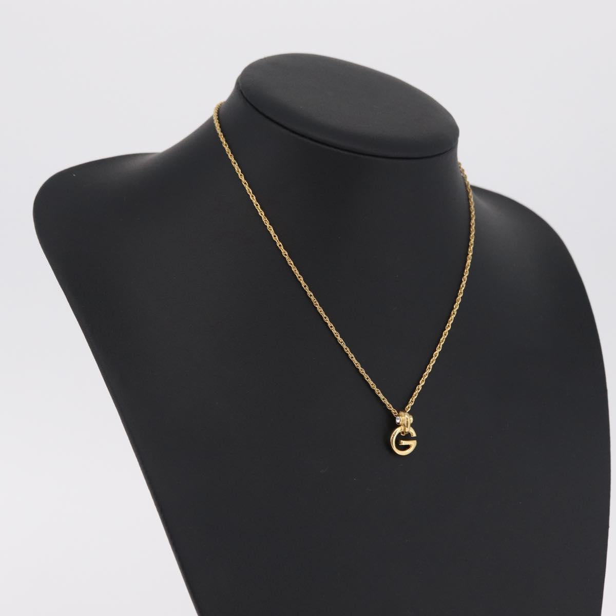 GIVENCHY Necklace Metal Gold Tone Auth ka6382