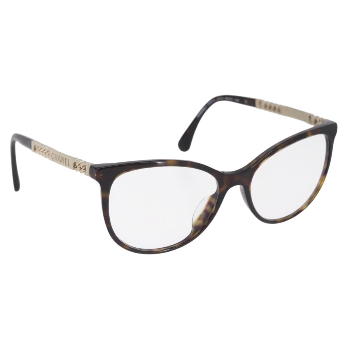 CHANEL Sunglasses Plastic Black CC Auth ka6384