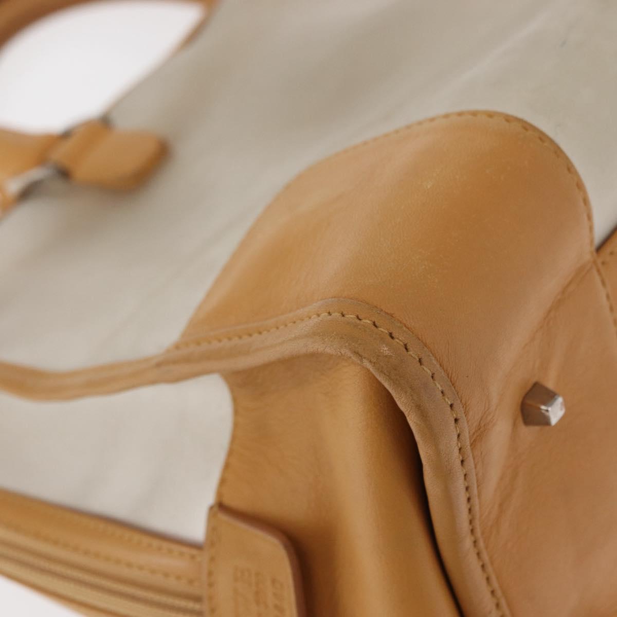 LOEWE Anagram Amazonas Hand Bag Vinyl Leather Clear Silver Auth ka639