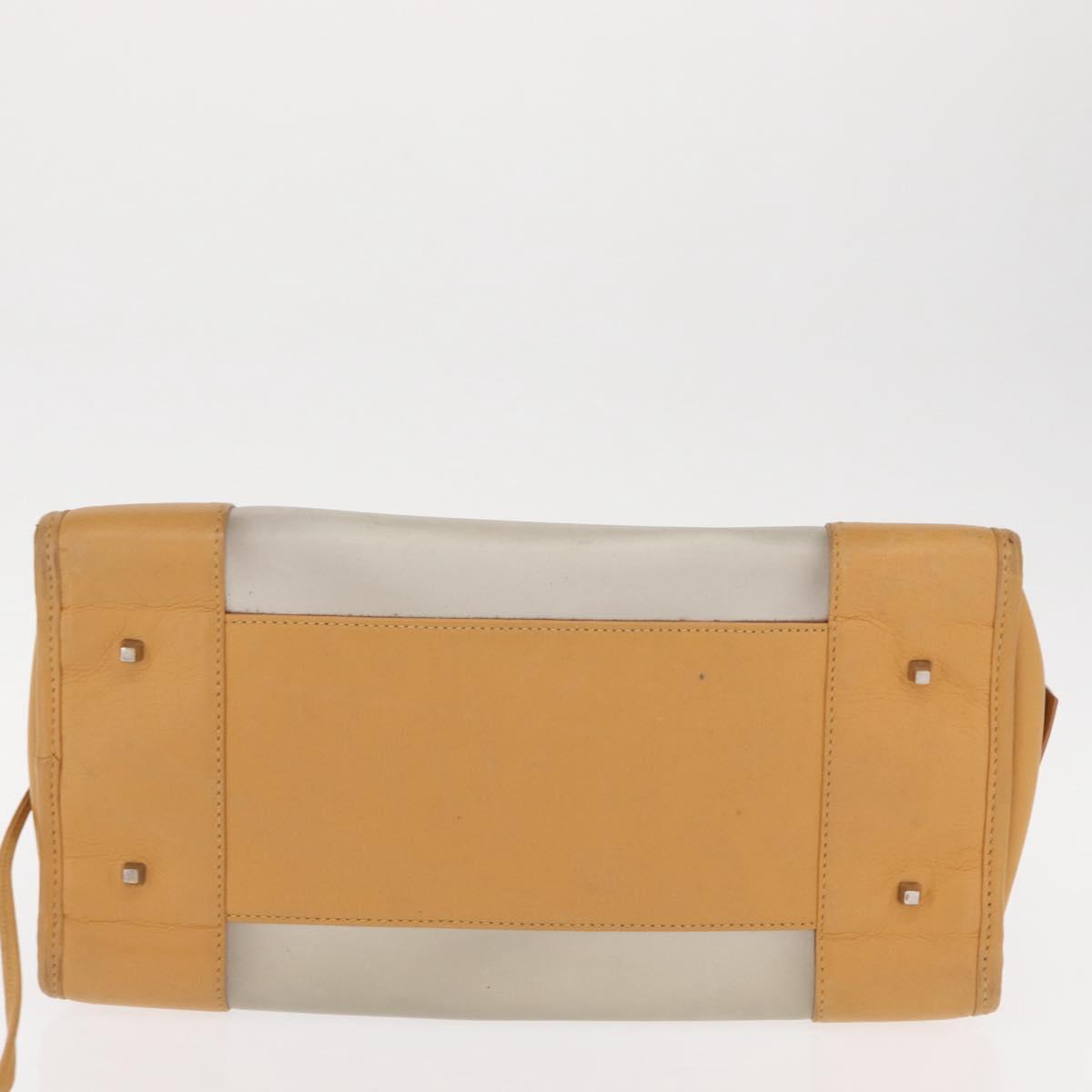 LOEWE Anagram Amazonas Hand Bag Vinyl Leather Clear Silver Auth ka639