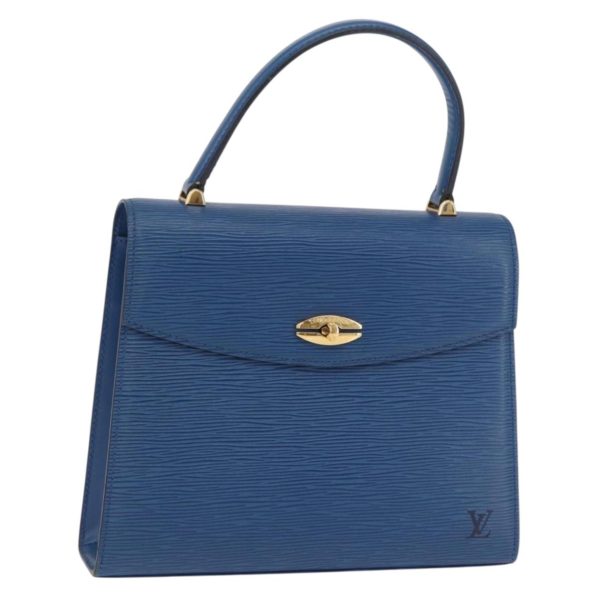 LOUIS VUITTON Epi Malesherbes Hand Bag Blue M52375 LV Auth ka6399A