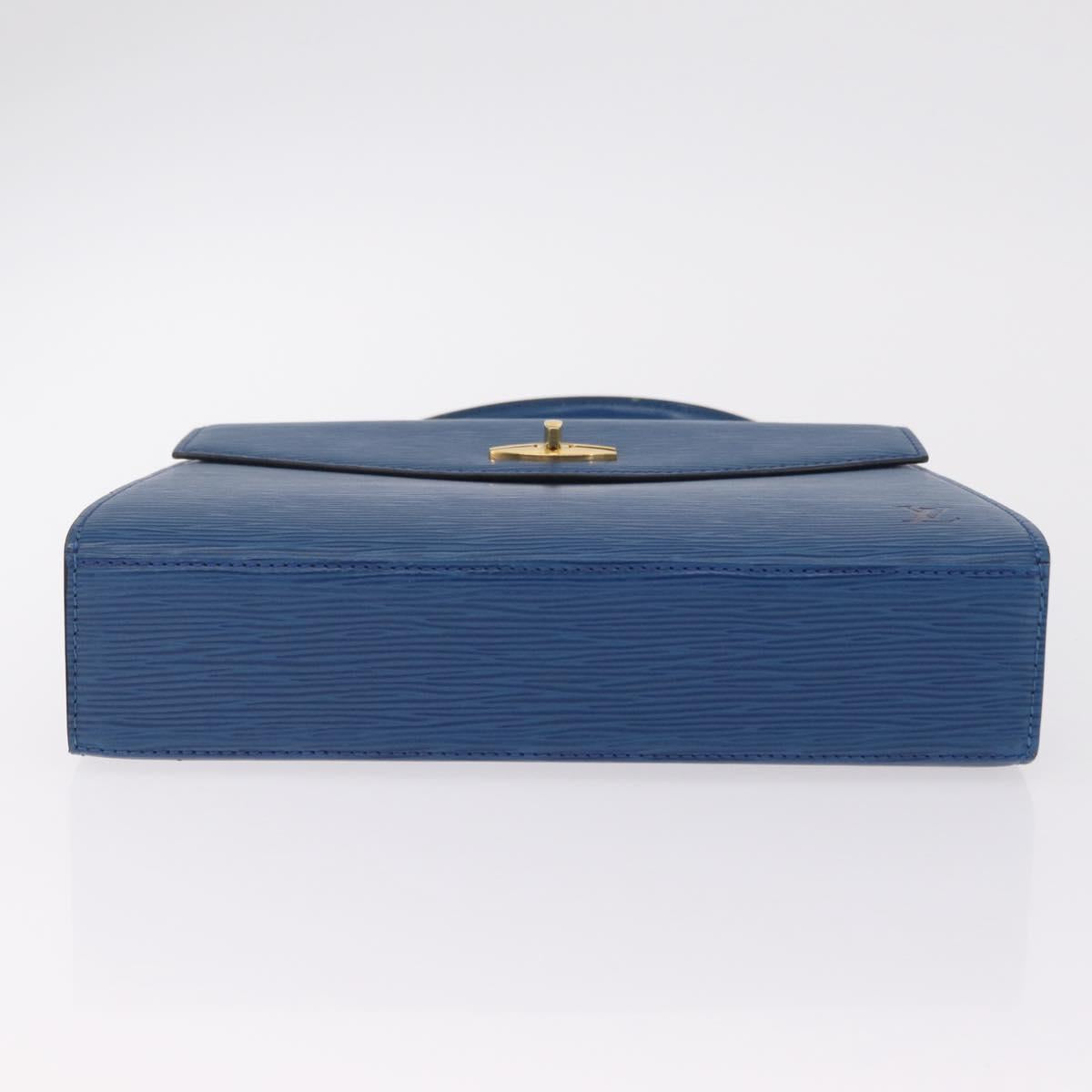 LOUIS VUITTON Epi Malesherbes Hand Bag Blue M52375 LV Auth ka6399A