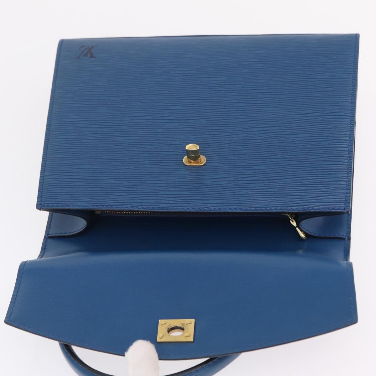LOUIS VUITTON Epi Malesherbes Hand Bag Blue M52375 LV Auth ka6399A