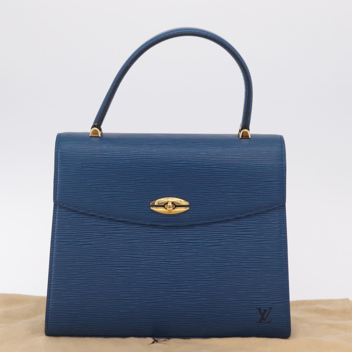 LOUIS VUITTON Epi Malesherbes Hand Bag Blue M52375 LV Auth ka6399A
