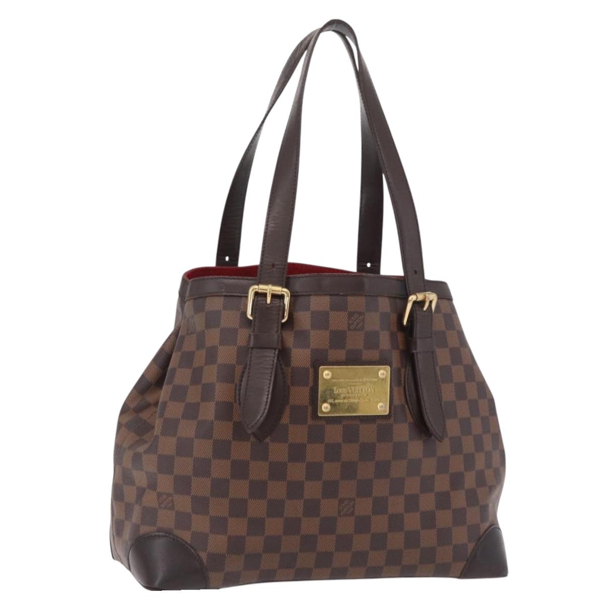 LOUIS VUITTON Damier Ebene Hampstead MM Tote Bag N51204 LV Auth ka6400