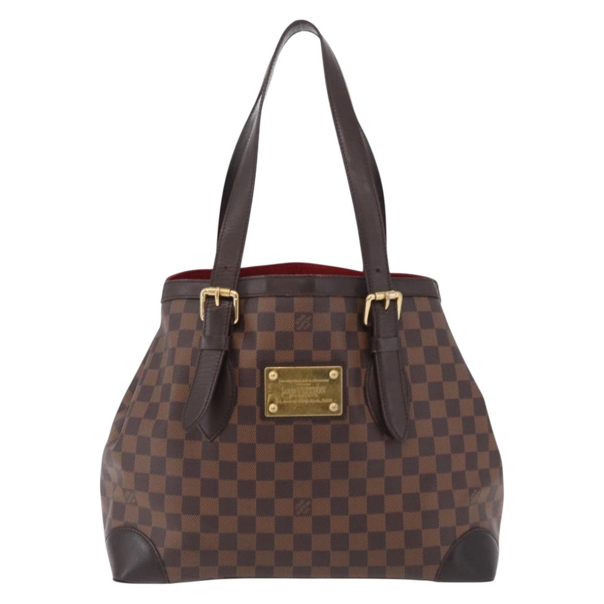 LOUIS VUITTON Damier Ebene Hampstead MM Tote Bag N51204 LV Auth ka6400
