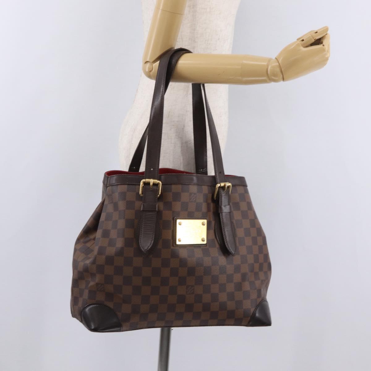 LOUIS VUITTON Damier Ebene Hampstead MM Tote Bag N51204 LV Auth ka6400