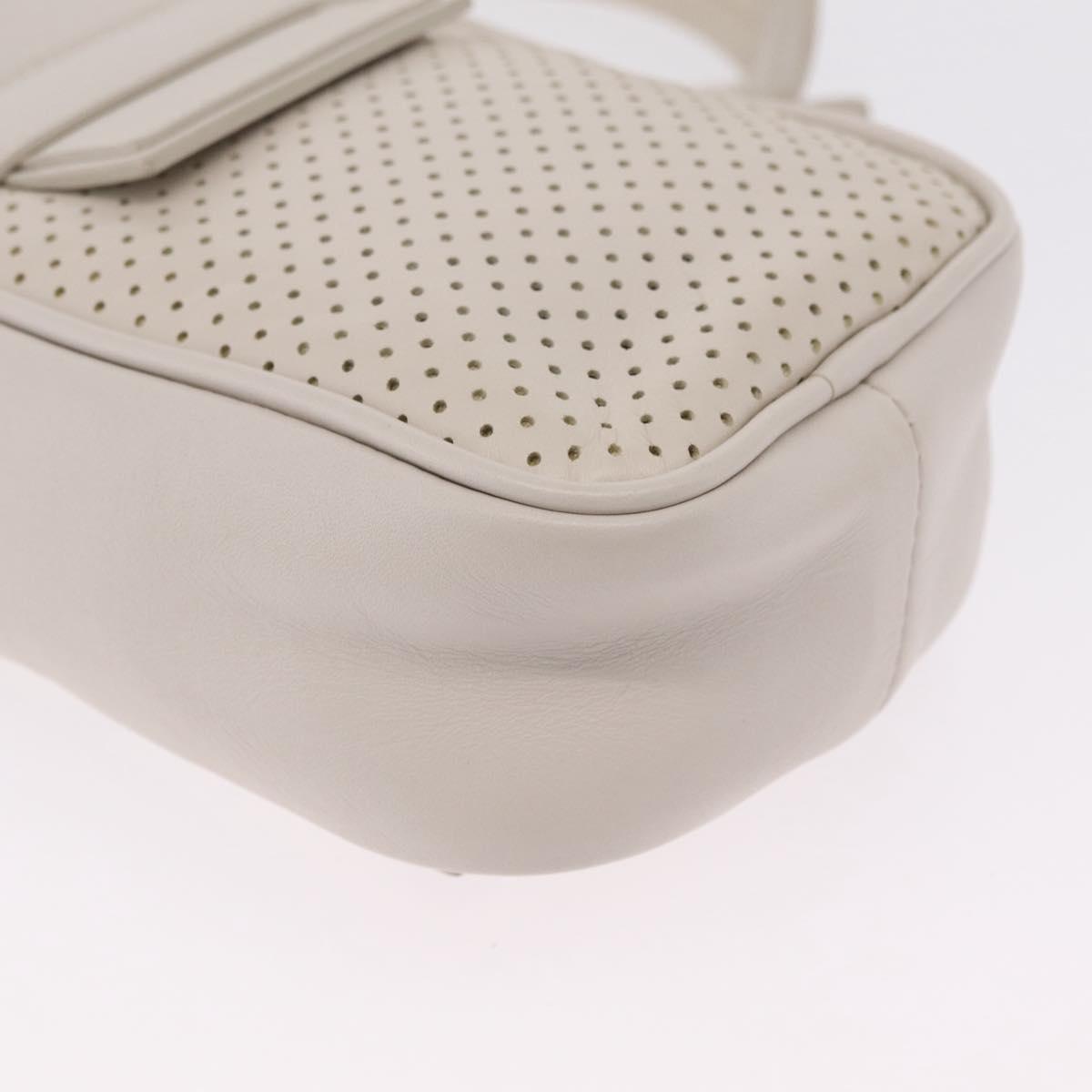 BOTTEGA VENETA Leggero Shoulder Pouch Leather White Auth ka6402