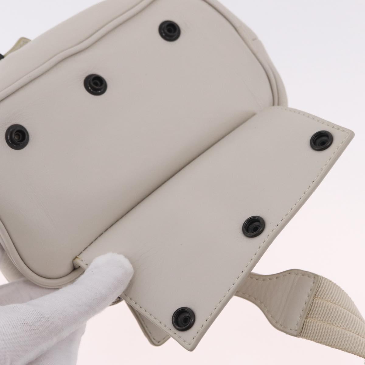 BOTTEGA VENETA Leggero Shoulder Pouch Leather White Auth ka6402