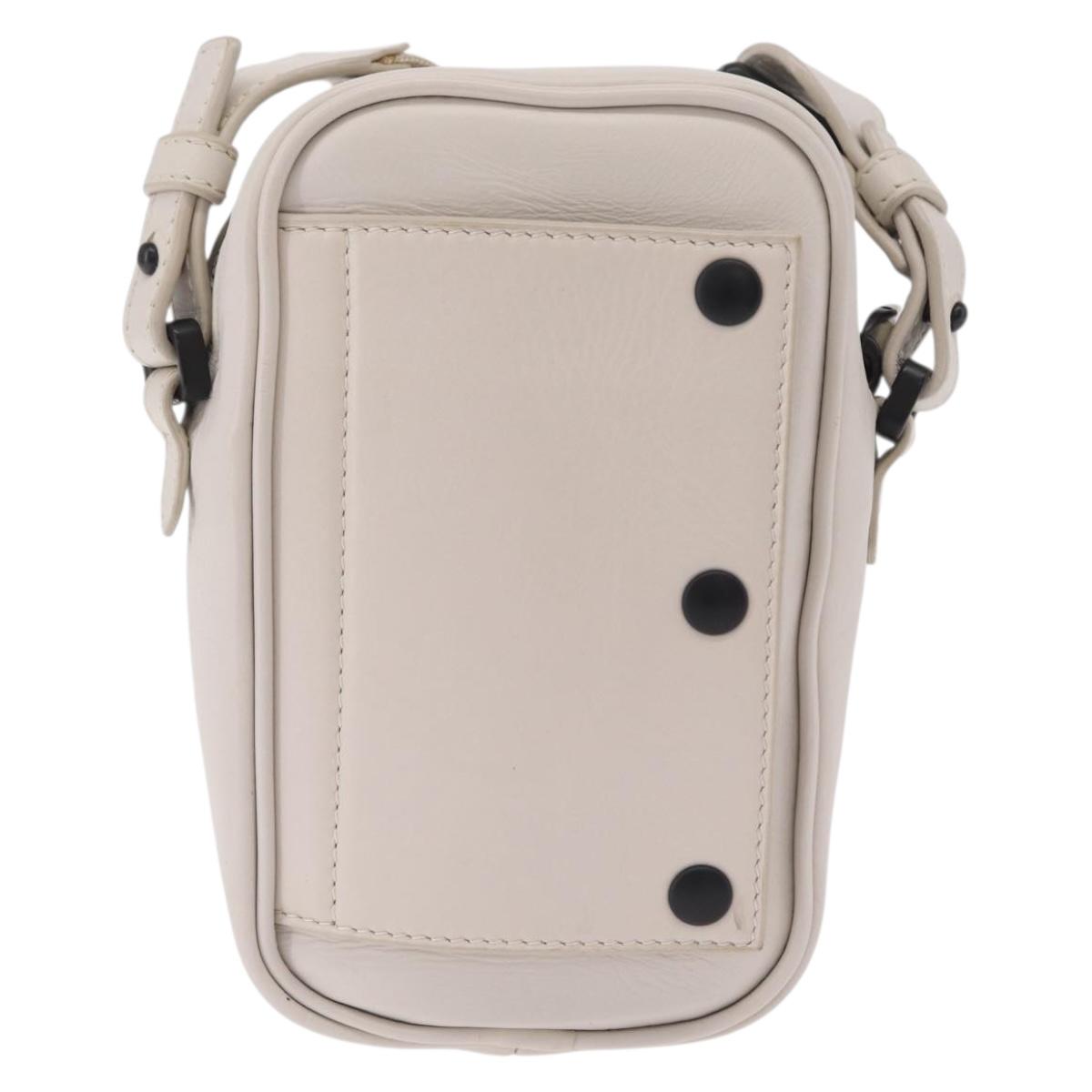 BOTTEGA VENETA Leggero Shoulder Pouch Leather White Auth ka6402