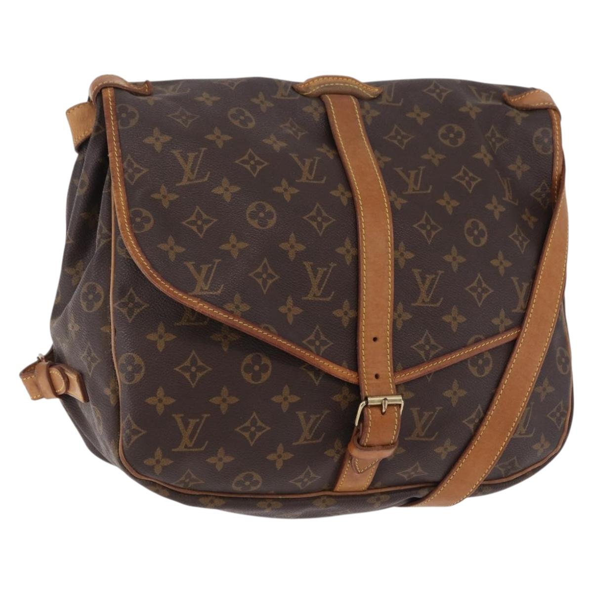 LOUIS VUITTON Monogram Saumur 35 Shoulder Bag M42254 LV Auth ka6403