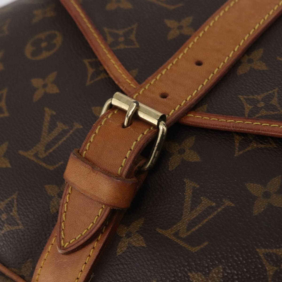 LOUIS VUITTON Monogram Saumur 35 Shoulder Bag M42254 LV Auth ka6403