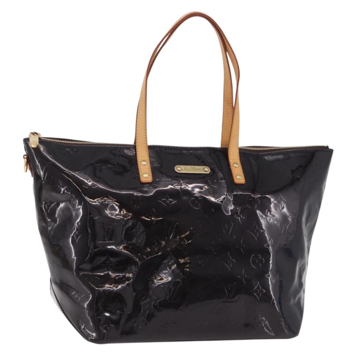 LOUIS VUITTON Monogram Vernis Bellevue GM Bag Amarante M93589 LV Auth ka6407V