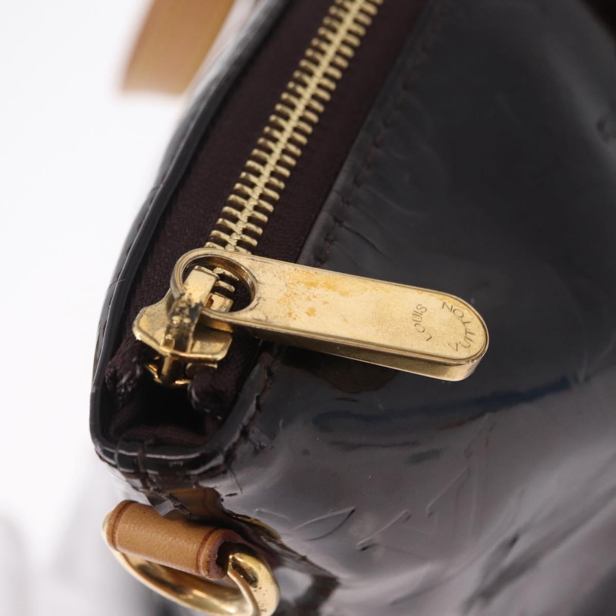 LOUIS VUITTON Monogram Vernis Bellevue GM Bag Amarante M93589 LV Auth ka6407V