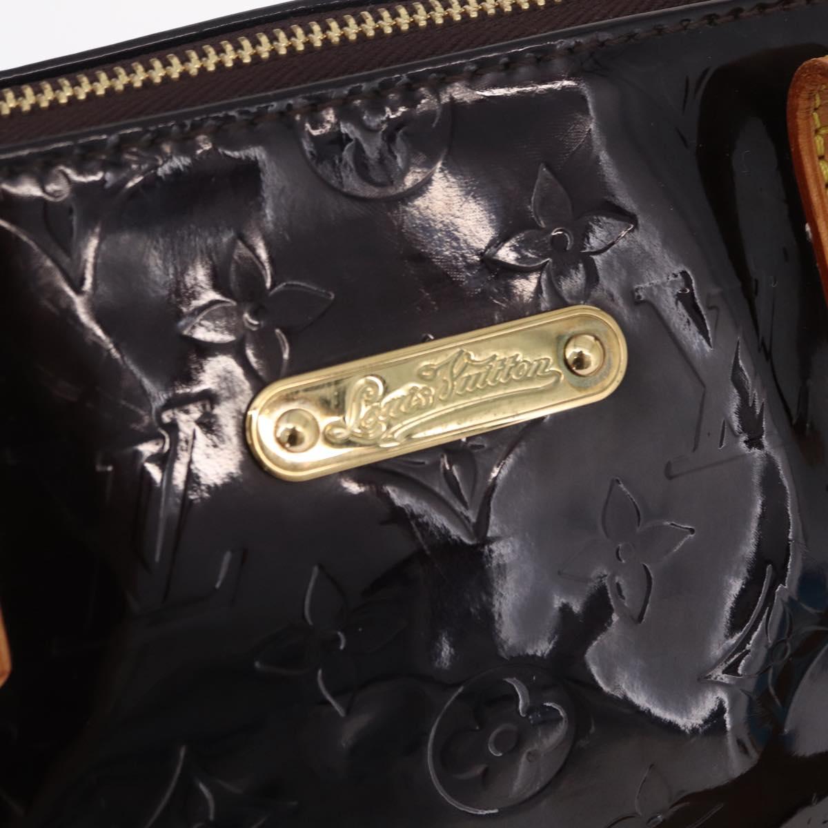 LOUIS VUITTON Monogram Vernis Bellevue GM Bag Amarante M93589 LV Auth ka6407V