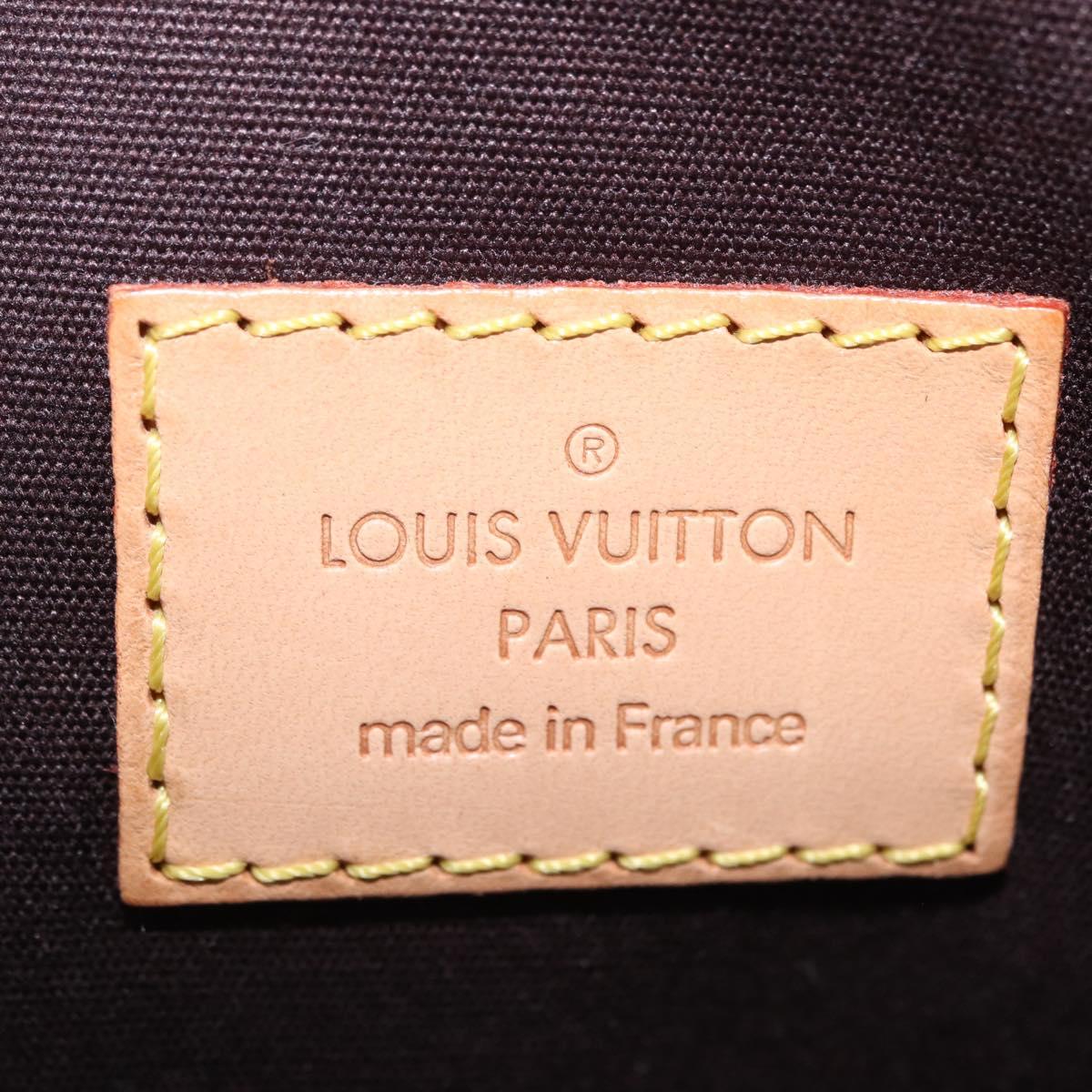 LOUIS VUITTON Monogram Vernis Bellevue GM Bag Amarante M93589 LV Auth ka6407V