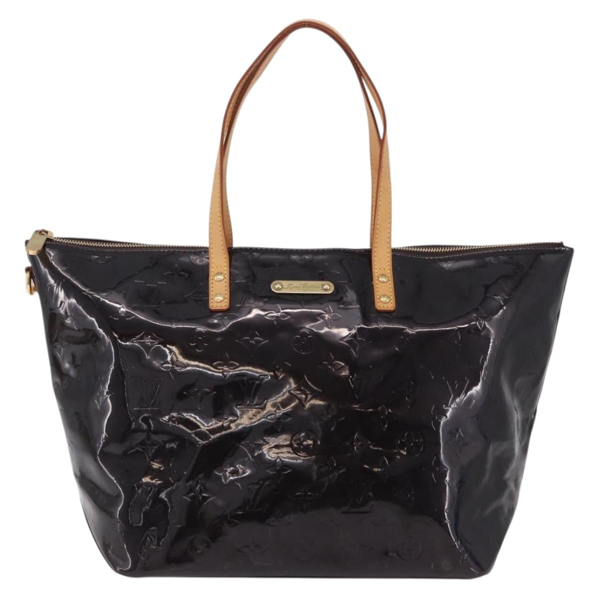 LOUIS VUITTON Monogram Vernis Bellevue GM Bag Amarante M93589 LV Auth ka6407V