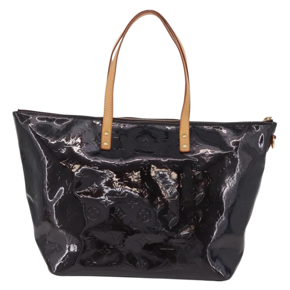 LOUIS VUITTON Monogram Vernis Bellevue GM Bag Amarante M93589 LV Auth ka6407V