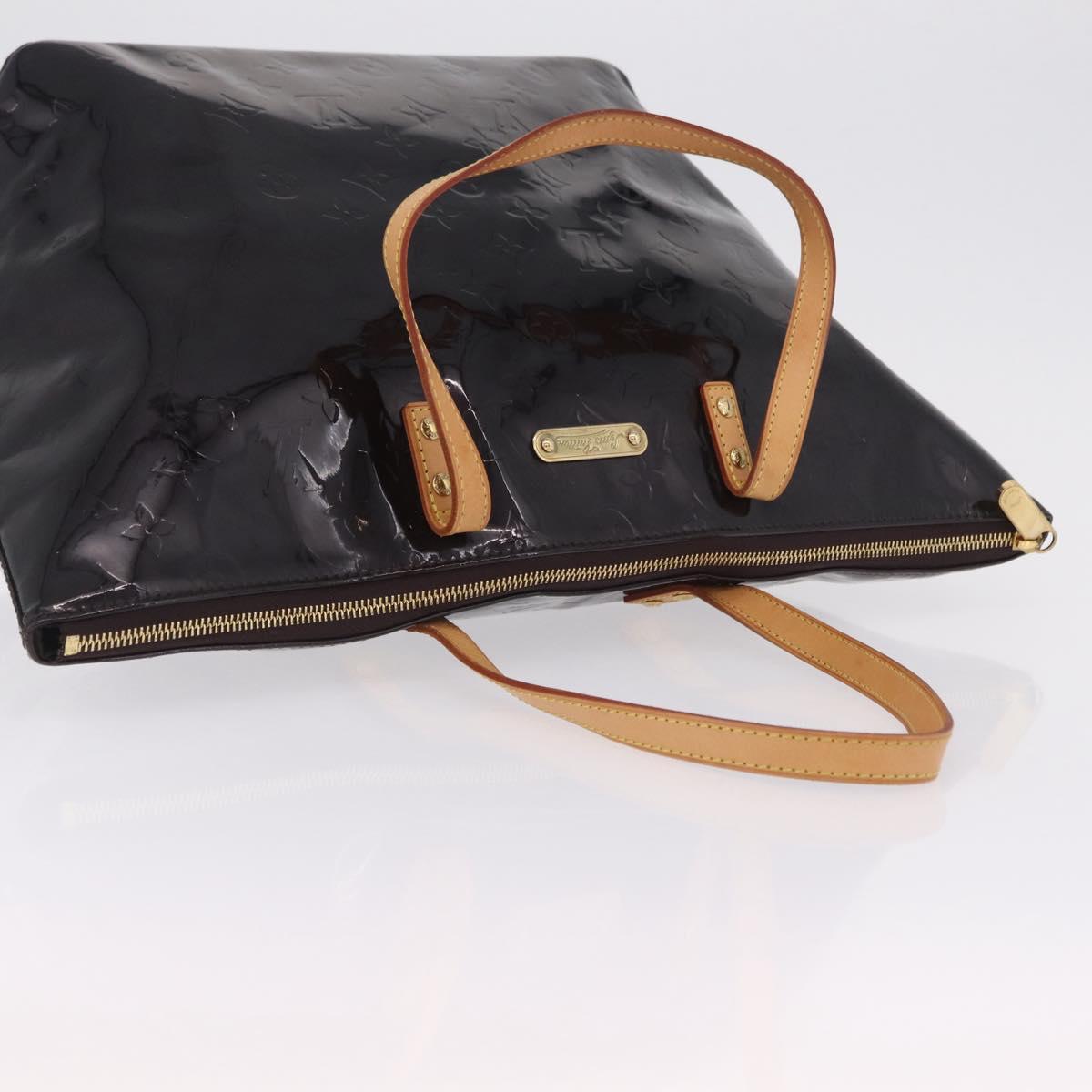 LOUIS VUITTON Monogram Vernis Bellevue GM Bag Amarante M93589 LV Auth ka6407V