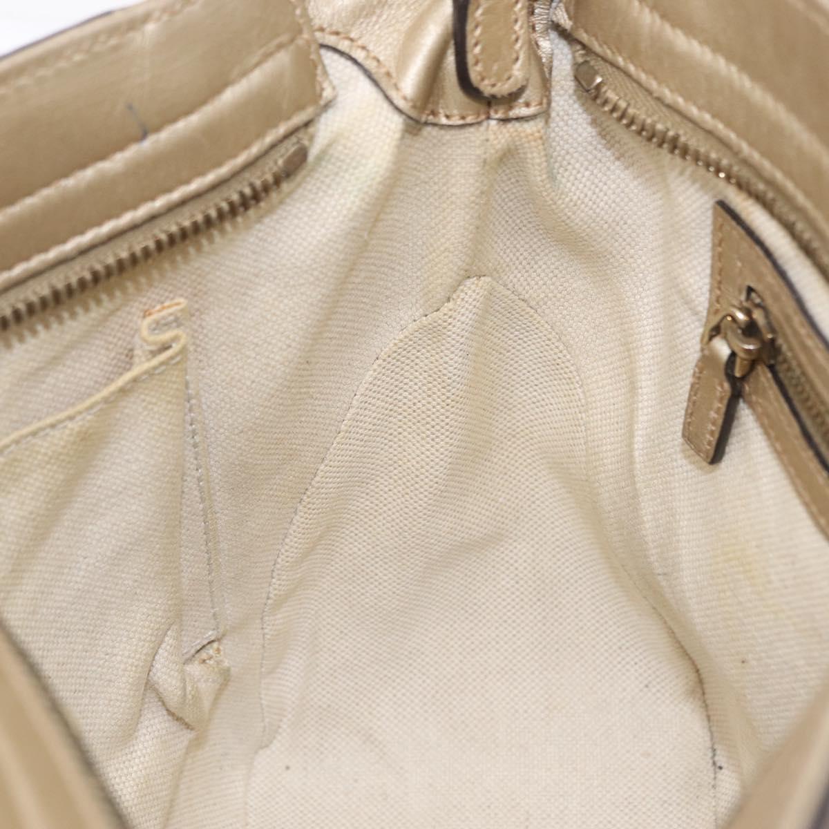 GUCCI GG Canvas Guccissima Hand Bag 2way Gold 353121 Auth ka6419