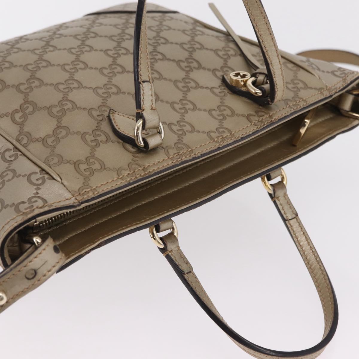 GUCCI GG Canvas Guccissima Hand Bag 2way Gold 353121 Auth ka6419